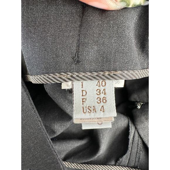 Brunello Cucinelli Gray Work Wool Blend Straight Leg Dress Trouser Pant Size 4 - Picture 3 of 13